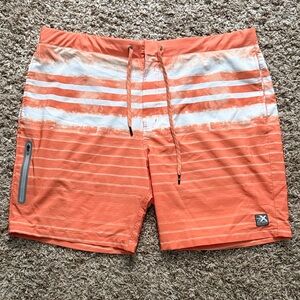 ZeroXposur Orange and White Board Shorts-NWOT